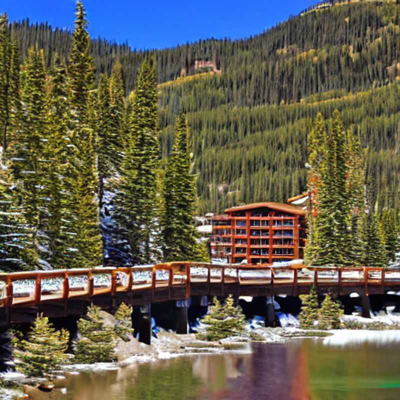 Des skieurs dévalant les pentes ensoleillées de Vail Mountain Resort, USA, profitant du break de printemps dans un décor de rêve.