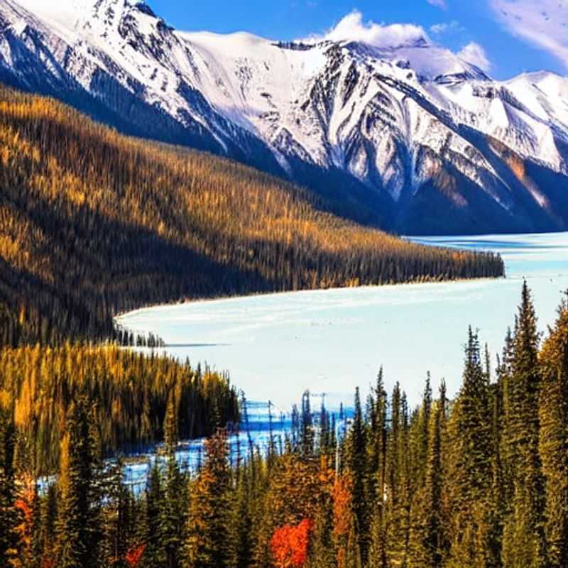 Spring Break Thrills: Skiers carving through the legendary powder of Kicking Horse Mountain Resort, Canada, amidst breathtaking alpine vistas – pure exhilaration!