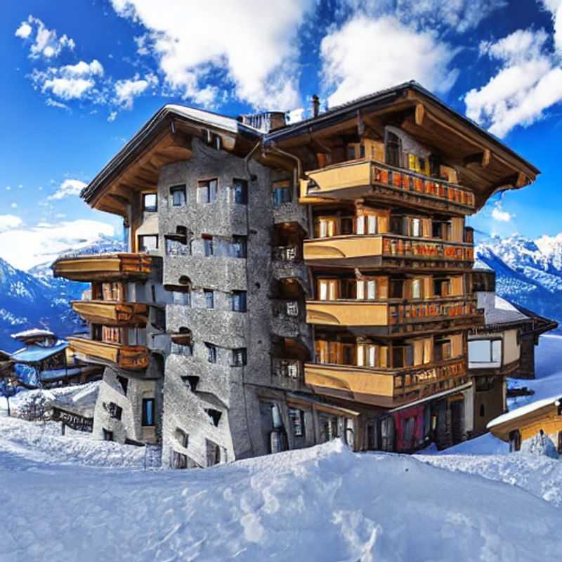 Casais desfrutando do charme alpino de Crans-Montana, com a neve derretendo e as flores começando a brotar, durante as férias da primavera na Suíça.