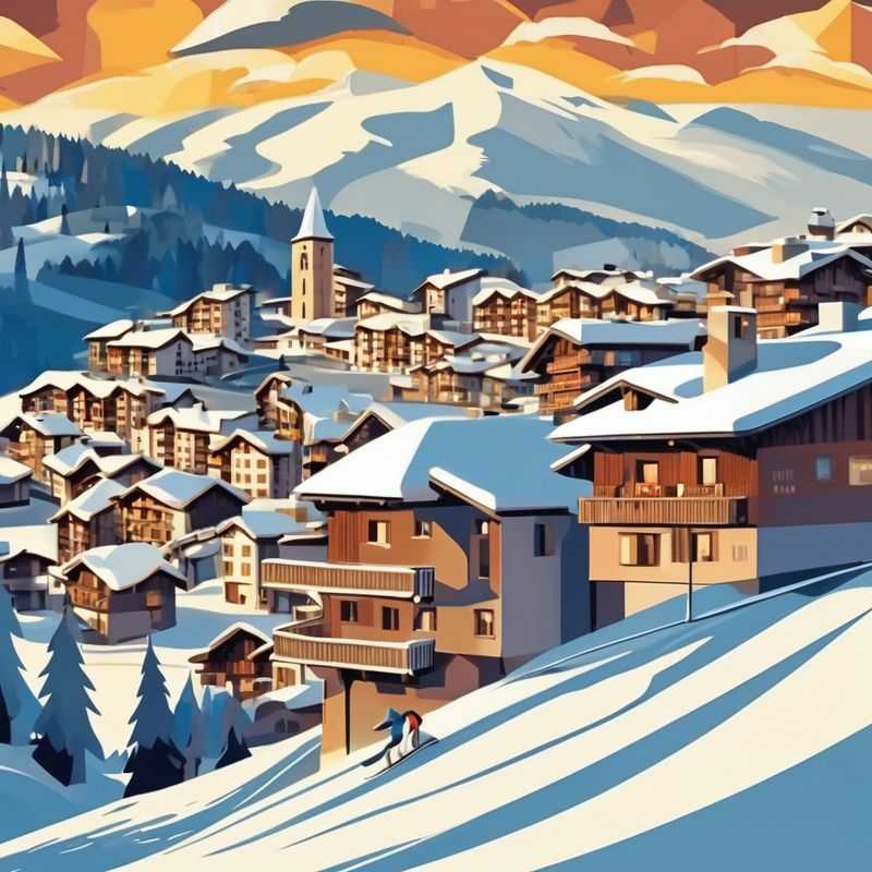 Les Gets, France : une charmante vue d'ensemble des Alpes françaises en hiver, idéale pour choisir votre lieu de séjour parfait.