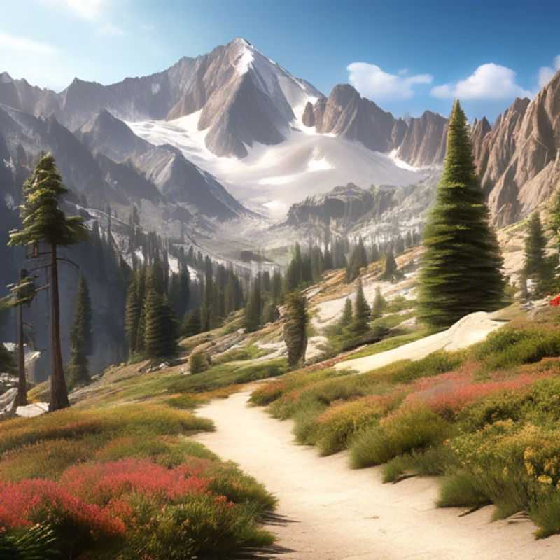 Seis mochileiros do grupo The Staycationer explorando a deslumbrante trilha do Pacific Crest Trail, EUA, durante uma aventura de 5 dias entre o verão e o outono, cercados por paisagens naturais deslumbrantes e cores vibrantes da estação.
