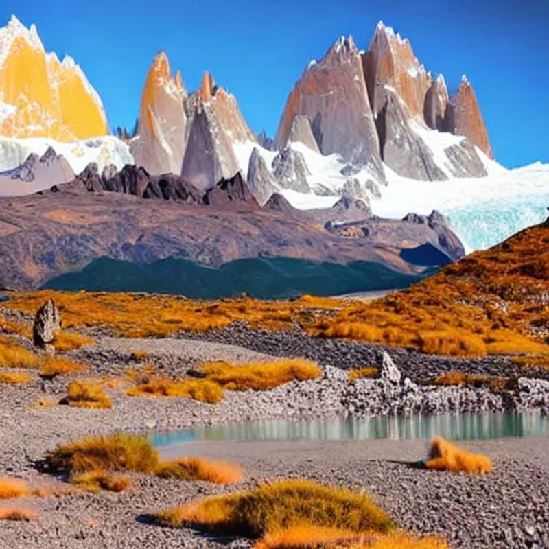 Trekking no Monte Fitz Roy, Argentina, durante o verão: paisagens deslumbrantes da Patagônia.