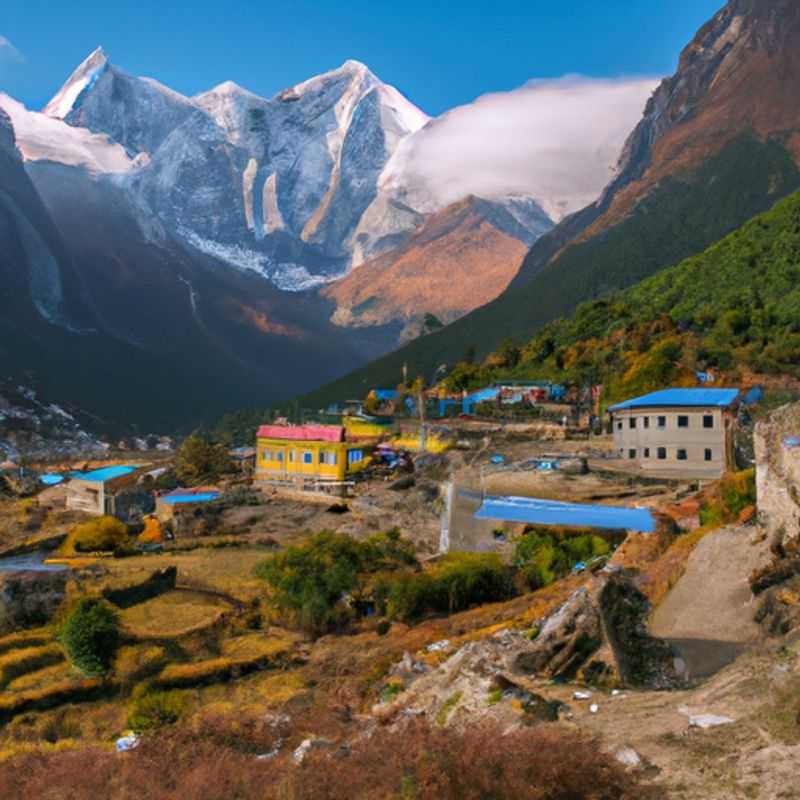 A solitary figure treks through the pristine winter wonderland of the Manaslu Circuit in Nepal, surrounded by towering snow-capped peaks and the tranquil beauty of nature.