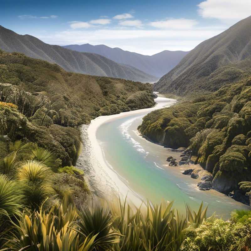 Une famille de digital nomades en van profitant de la beauté automnale du Heaphy Track en Nouvelle-Zélande lors de leur séjour de 5 jours en tant que Weekend Travelers.