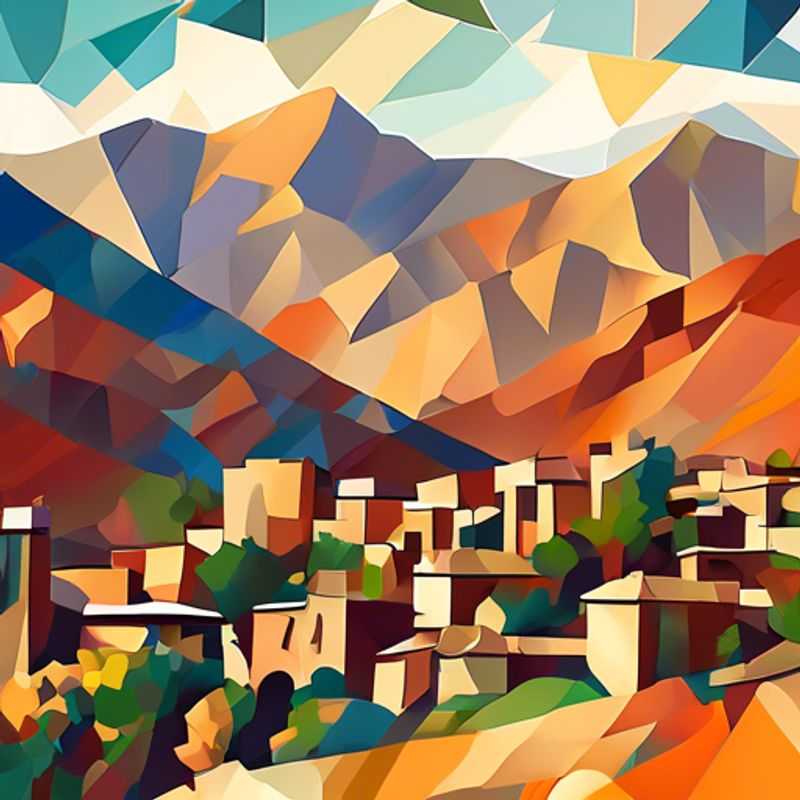 A group of six digital nomads, The Wellness Travelers, stand atop the majestic Toubkal peak in Morocco, basking in the golden light of the setting sun after a rewarding hike during the transition from summer to fall.