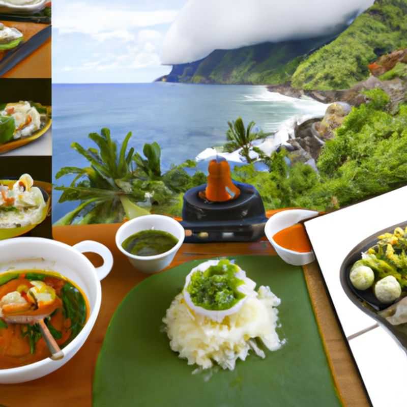 Seafood and Luau Feast in Kalalau Trail, Hawaii, USA: A Culinary Adventure Amidst Breathtaking Trails and Legends