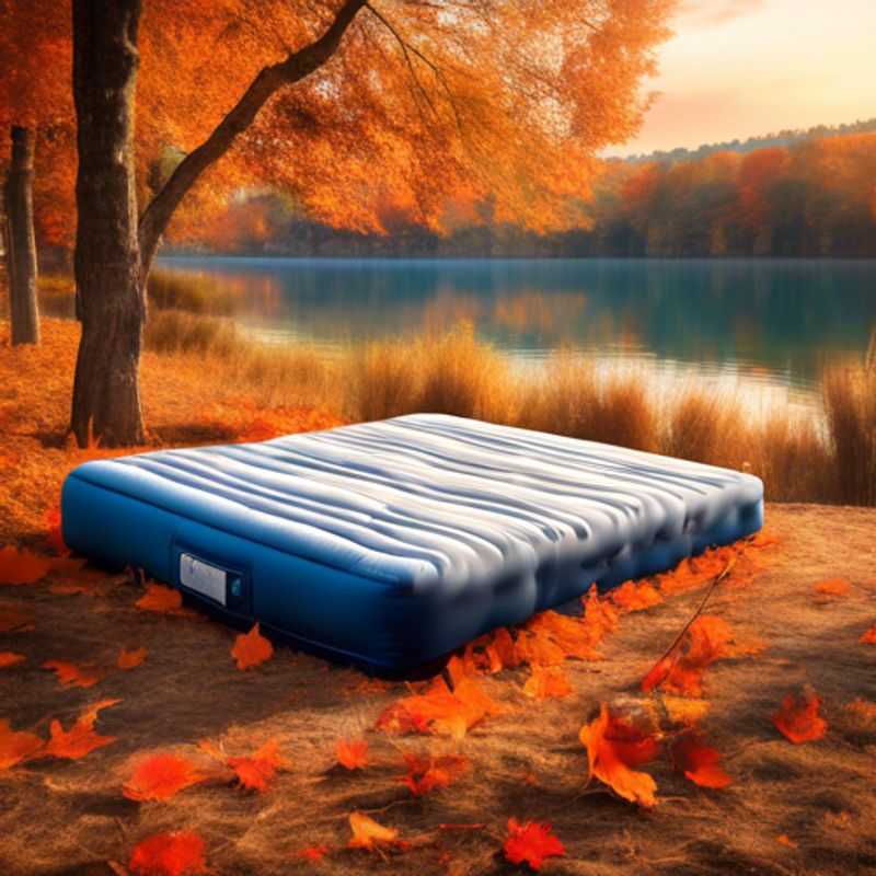 Un colchón de camping o un colchón de aire inflable, listo para una noche de sueño reparador bajo las estrellas.