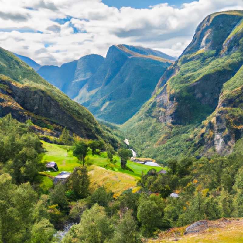 Посещение водопада Kjosfossen в долине Аурландсдален в Норвегии в период с зимы по весну
