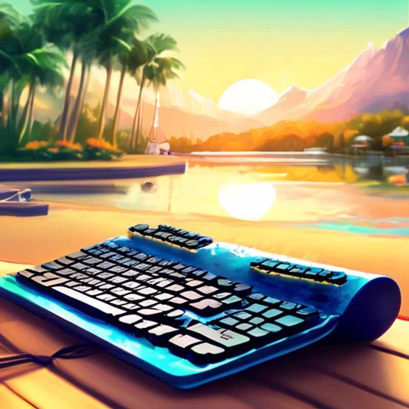 Un teclado portátil moderno y compacto, perfecto para trabajar o jugar desde cualquier lugar.