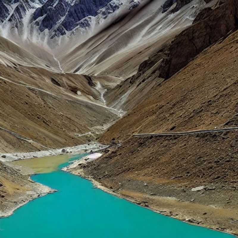 Trilha deslumbrante no Vale de Spiti, Índia, durante o verão.