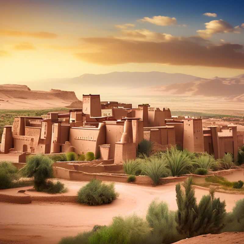 Montando un camello a través de las dunas del desierto en las Montañas Atlas, Marruecos durante el invierno