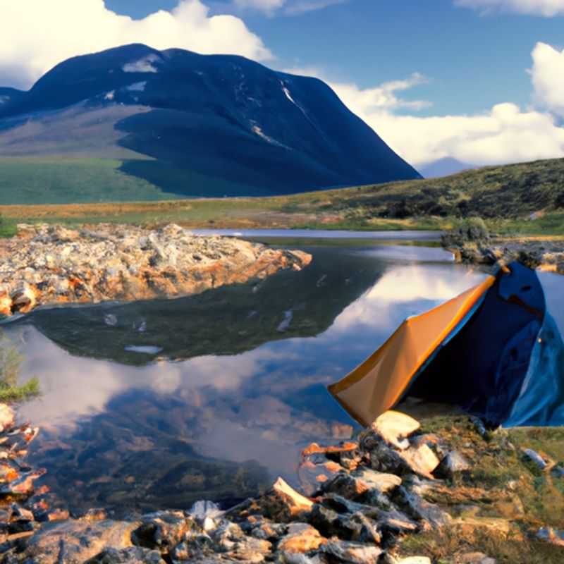 Camping sous les aurores boréales dans le parc national de Kungsleden, Suède