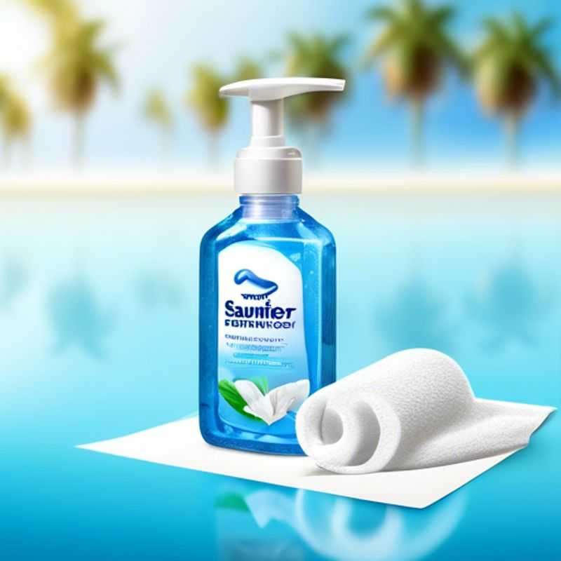 Hand sanitizer and wet wipes ready for use.