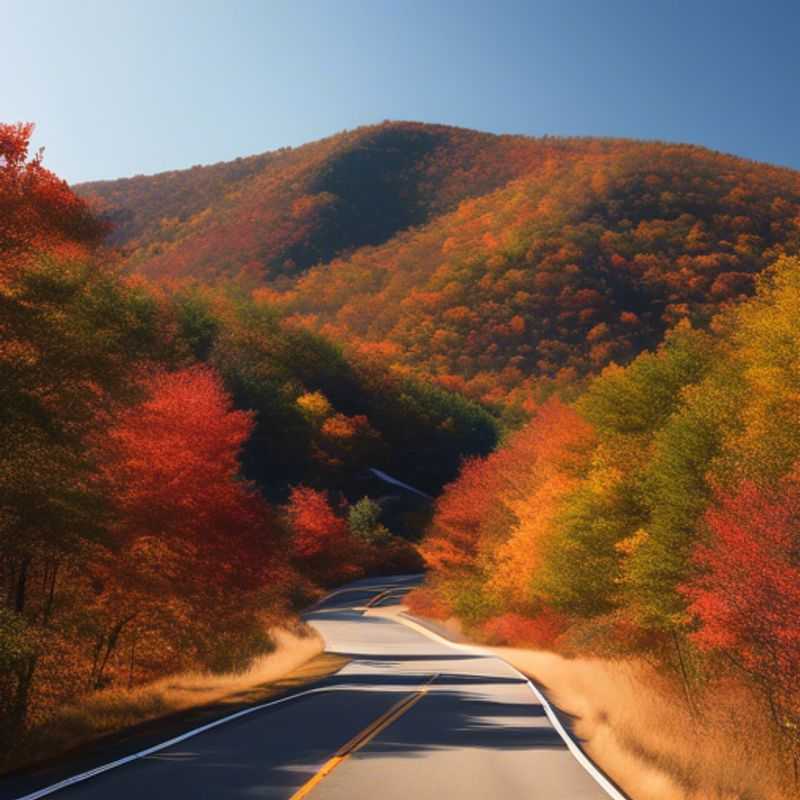 Un grupo de 6 mochileros, The Wellness Traveler, disfrutando de un recorrido de 5 días por el Bear Mountain Loop, USA, durante el otoño. La imagen muestra las impresionantes vistas de los colores vibrantes de la naturaleza mientras caminan por los senderos.