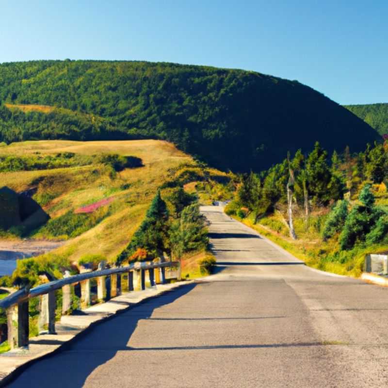 A couple of digital nomads embracing the vibrant hues of autumn as they explore the rugged coastline of Cape Breton Island, Canada, during their 2-week fall adventure.