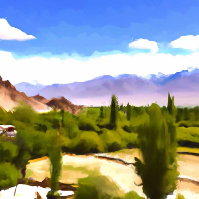 A couple embarks on a whirlwind 24-hour summer adventure in Ladakh, India, surrounded by the breathtaking vista of snow-capped mountains and azure skies, capturing the essence of this enchanting land.