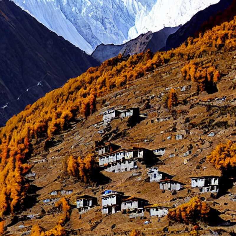 Here are a few options for alt text in French for an image of the Manaslu Circuit in Nepal, in an article about whether it's good for spring break: