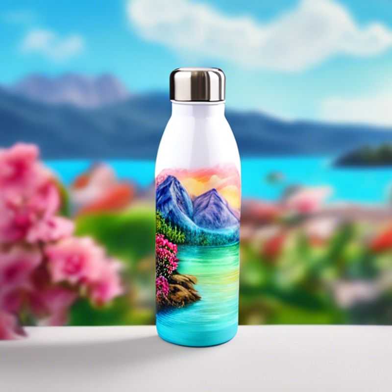 A close-up shot of a sleek, reusable water bottle, highlighting its modern design and eco-friendly appeal. This image is part of a guide on key considerations for choosing the right reusable water bottle for your needs.