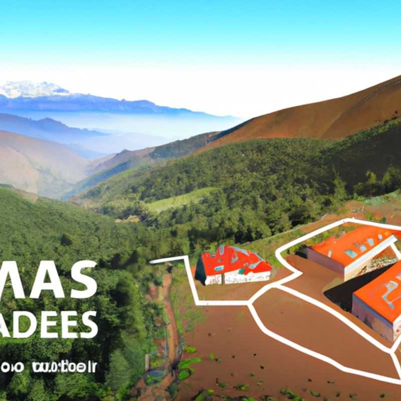 Six intrepid travelers stand amidst the majestic peaks of the Atlas Mountains in Morocco, their autumnal hues painting a vibrant tapestry against the vast expanse of the Sahara Desert in the distance.