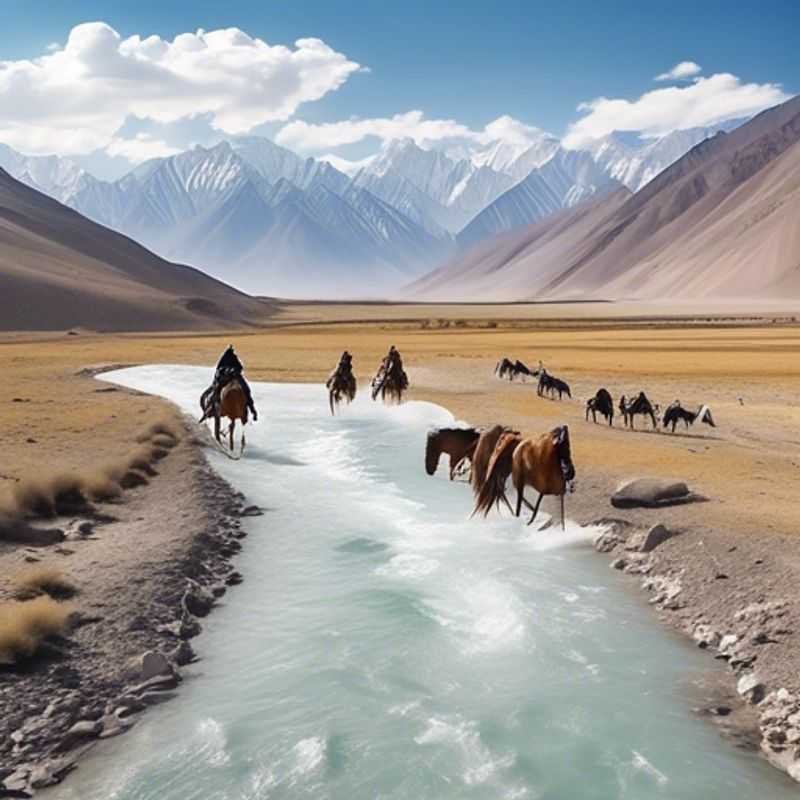 Explorez les villages traditionnels kirghizes et découvrez la culture locale sur la route du Pamir&#44; en Asie centrale&#44; entre l'été et l'automne
