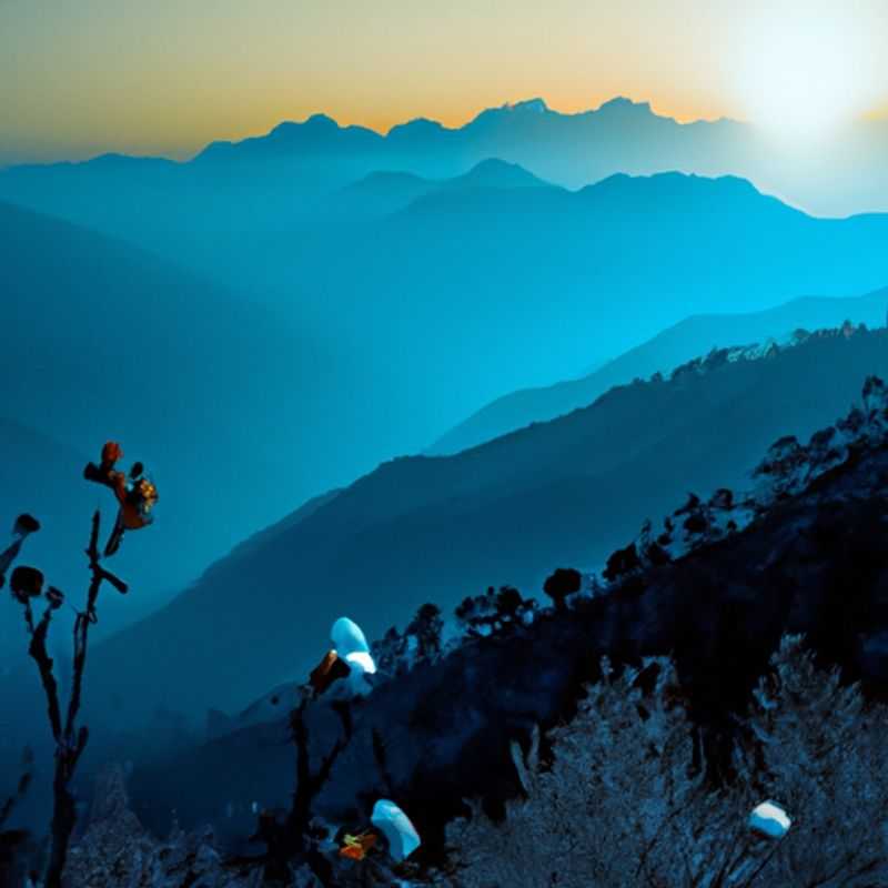 A lone traveler embarks on a solitary pilgrimage to Chopta Chandrashila Trek, India, during the transitional season between winter and spring. Amidst snow-laden peaks and vibrant wildflowers, the journey promises a profound connection with nature's rhythms and the tranquility of the Himalayas.