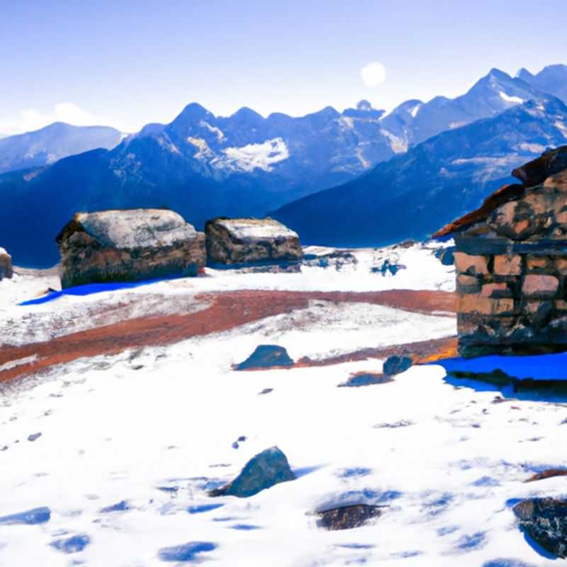 A lone traveler, a digital nomad by profession, embarks on a solitary 5-day Snowman Trek in the breathtaking winter landscapes of Bhutan. Captured in this image is the traveler traversing a serene snow-covered trail, surrounded by towering snow-capped peaks and the ethereal beauty of the Himalayas.