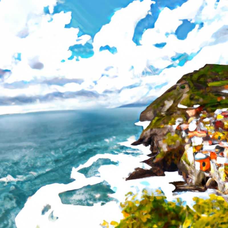 A couple strolls hand-in-hand along the vibrant waterfront of Cinque Terre, Italy, a colorful coastal paradise, during their enchanting 3-day summer sojourn.