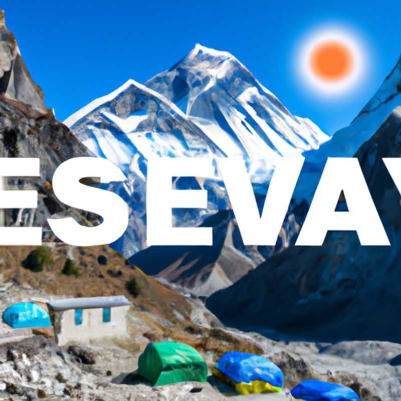 A lone figure stands amidst the breathtaking grandeur of Mount Everest Base Camp in Nepal, a digital nomad embarking on a 5-day trek through the Himalayas. The image captures the spirit of adventure and solitude, as the traveler immerses themselves in the pristine beauty of the world's highest peak.