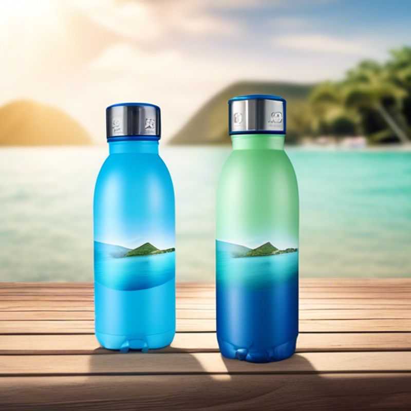 A collection of colorful and stylish reusable water bottles, ready to hydrate your adventures.