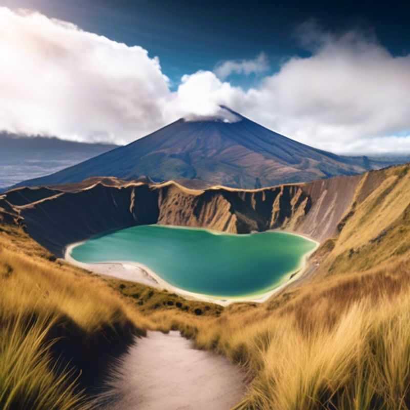 The Staycationer's caravan trailer nestled amidst the breathtaking landscape of Cotopaxi National Park, Ecuador. The majestic snow-capped volcano looms in the distance, a testament to the raw beauty of nature, while vibrant wildflowers dot the grassy plains, signaling the transition from summer to fall.