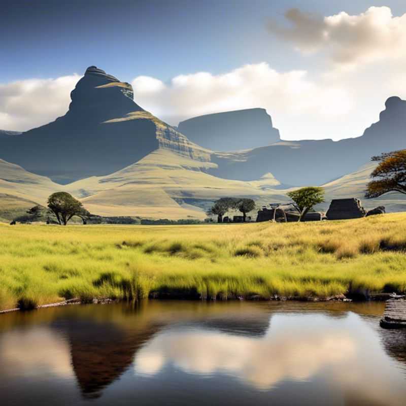 Explora el Sendero Amphitheatre: Una Aventura en el Escarpado de Drakensberg durante el Otoño