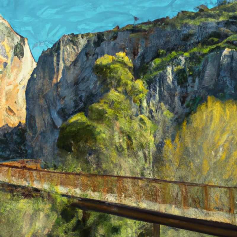 Four intrepid travelers traverse the breathtaking Caminito del Rey, a narrow walkway carved into the sheer cliffs of Spain's El Chorro gorge, during their exhilarating 2&#45;week spring adventure.