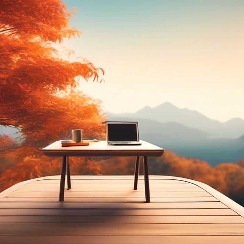 Un escritorio portátil, perfecto para trabajar desde cualquier lugar, con un diseño elegante y funcional.