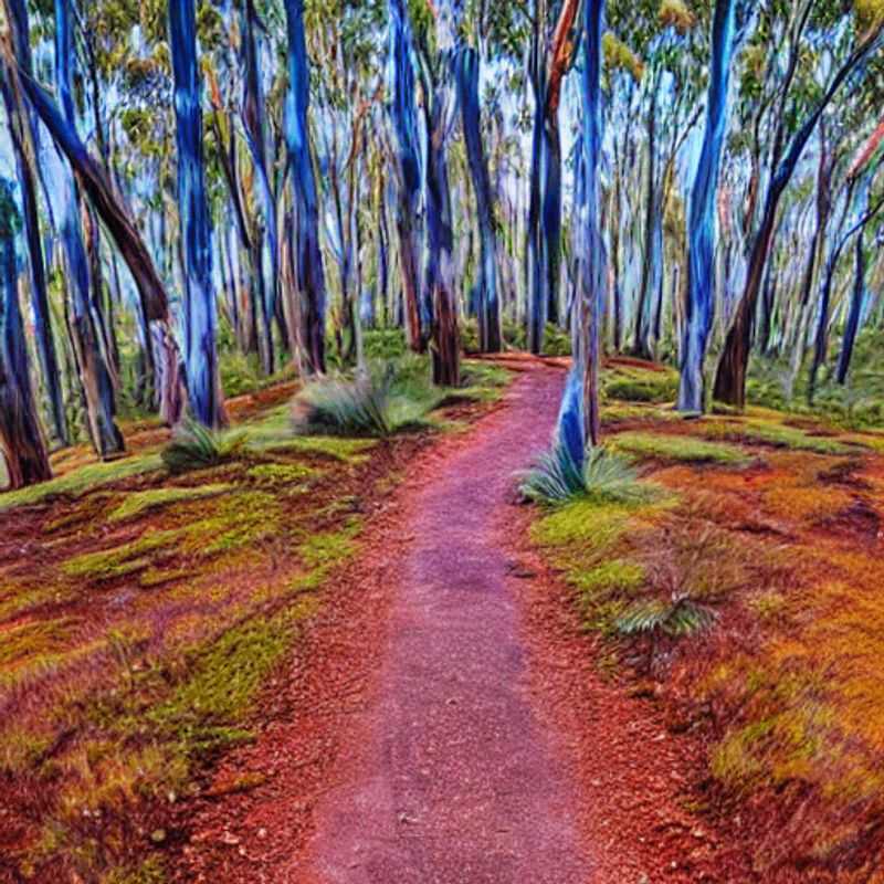 Trilha Bibbulmun na primavera: paisagem deslumbrante da trilha australiana, perfeita para uma viagem de férias.
