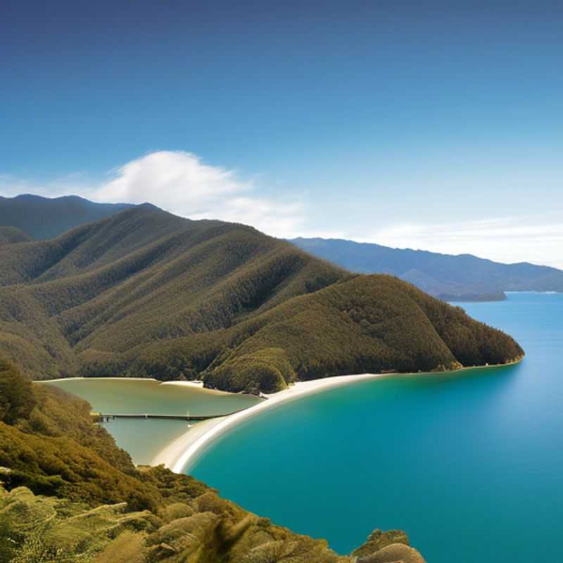 A group of six digital nomads, the Festivalgoer, trek through the stunning, snow-dusted landscape of the Queen Charlotte Track in New Zealand, embracing the crisp winter air on a 24-hour adventure.
