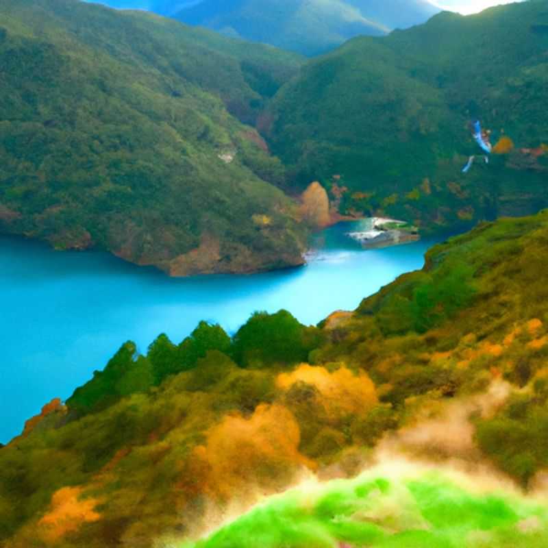 Quatro nômades digitais percorrendo a deslumbrante Queen Charlotte Track, na Nova Zelândia, durante uma aventura de 24 horas no outono, cercados por florestas nativas e vistas deslumbrantes do litoral.