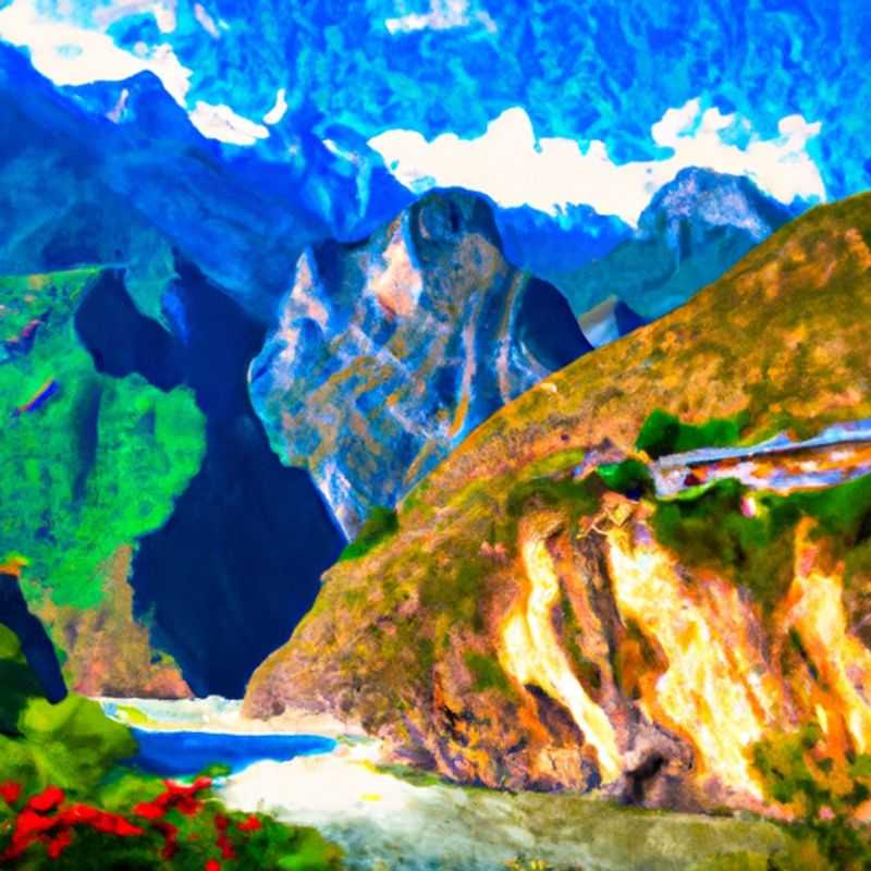 Six digital nomads embracing the breathtaking grandeur of Tiger Leaping Gorge, China, during their two-week spring sojourn, marveling at the rugged beauty and tranquility of this natural wonder.