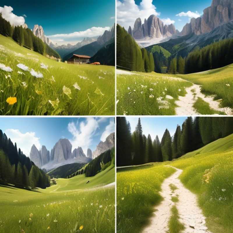 Six amis randonneurs, souriants et enthousiastes, profitent d'une vue imprenable sur les montagnes colorées d'automne de l'Alta Via 1, en Italie. Ils vivent une aventure inoubliable en pleine nature, en pleine immersion dans la beauté sauvage et préservée des Dolomites.