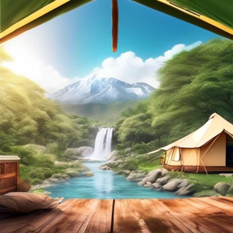 A spacious, luxurious glamping tent with comfortable furnishings and a private outdoor area, showcasing the appeal of pre-arranged glamping experiences.