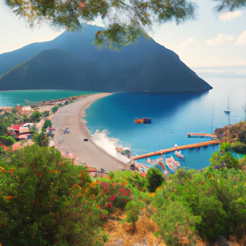  paragliding in the sky of Oludeniz in the fall and colorful world of Lycian Way