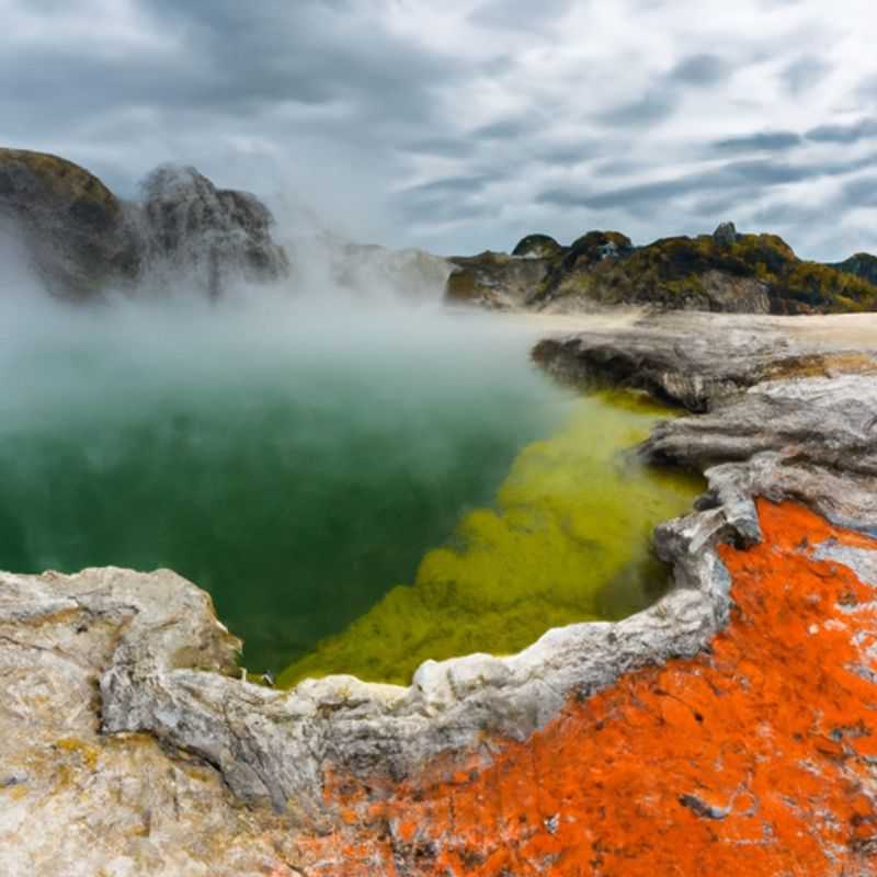 Four digital nomads embracing the mystical allure of Rotorua, New Zealand, during their 4-day winter sojourn, surrounded by geothermal wonders and Maori cultural heritage.