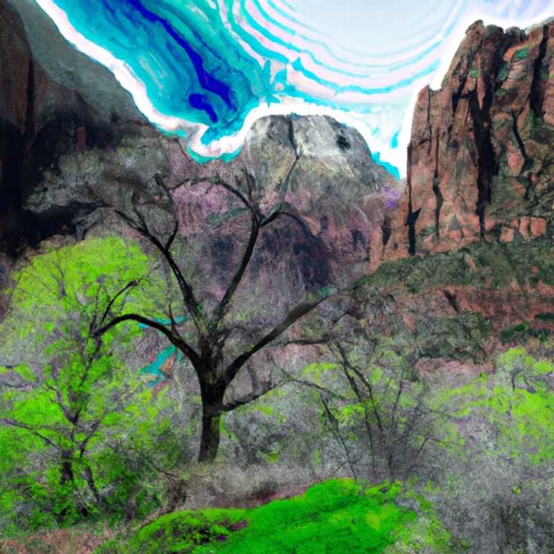 A family with young children embarks on an unforgettable 5-day spring adventure in Zion National Park, USA, surrounded by breathtaking sandstone cliffs, verdant trails, and the enchanting Virgin River.