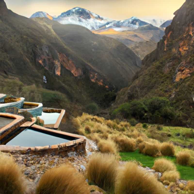 Six digital nomads traverse the breathtaking Lares Trek in Peru during springtime, immersing themselves in the vibrant hues and serene landscapes of the Andes Mountains.
