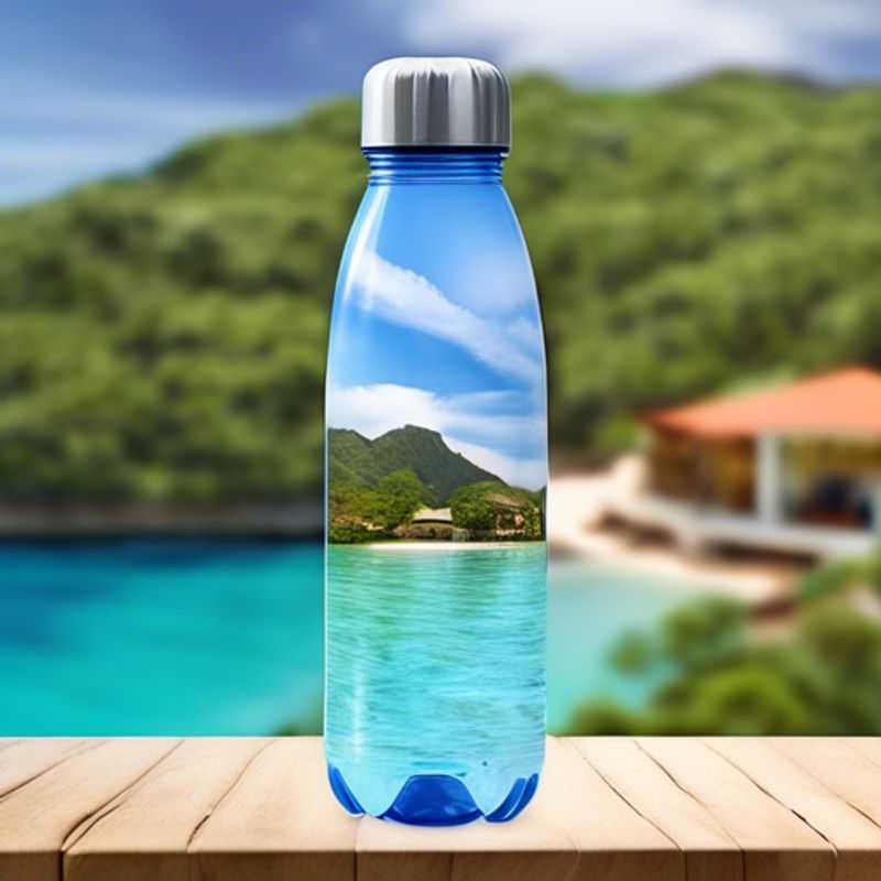 A close-up of a stylish reusable water bottle, perfect for staying hydrated on the go.