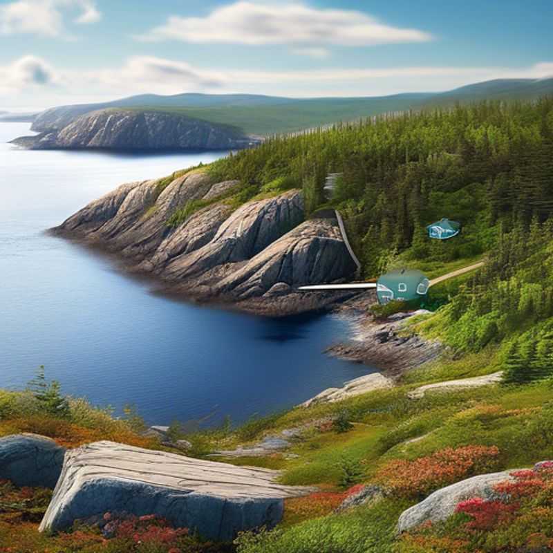 Un voyageur solitaire, baroudeur numérique et homme d'affaires, admire le paysage enneigé et sauvage de la Long Range Traverse à Terre-Neuve, Canada.