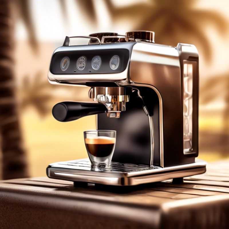 A sleek portable espresso machine, perfect for brewing rich coffee on the go.