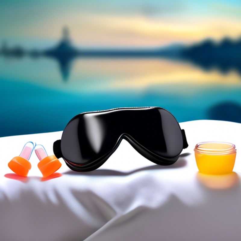 A comfortable eye mask and earplugs for a peaceful night's sleep.