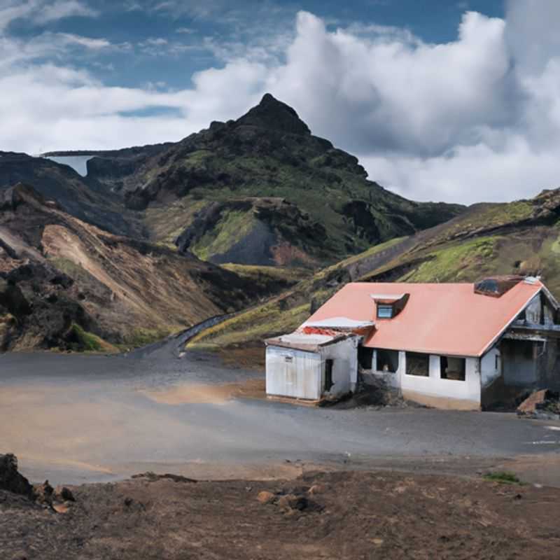 Passeio pela montanha de Eyjafjallajökull durante o outono na trilha Laugavegur, Islândia