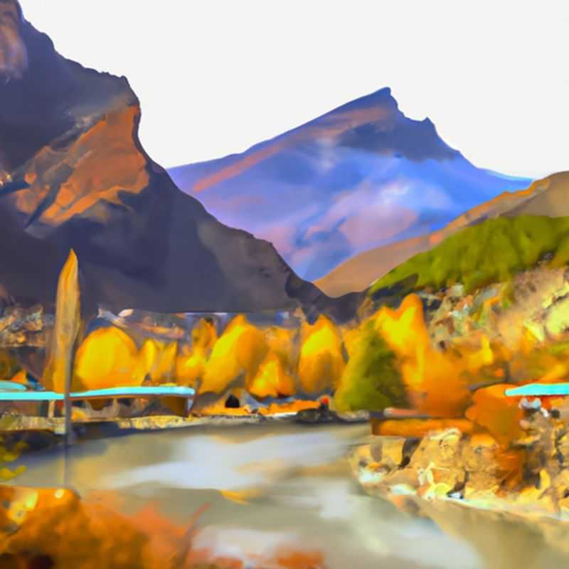 Four intrepid adventurers navigate the rugged trails of the Annapurna Circuit in Nepal, surrounded by the vibrant hues of autumn foliage, on their 4&#45;day trek through this breathtaking Himalayan landscape.