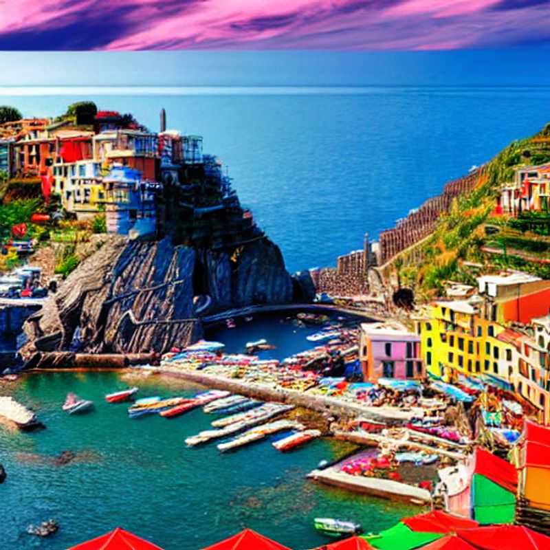 Cinque Terre en été : villages colorés perchés sur les falaises, baignés par le soleil.